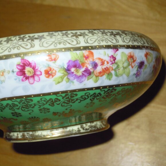 Antique ROYAL VIENNA Austria or Sevres Cherub Angel Gold Gilt Bowl Centerpiece - Picture 4 of 9